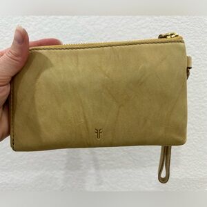 Frye Tan Leather Wristlet